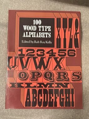Vintage 100 Wood Type Alphabets Rob Roy Kelly Dover Art Typography Paperback